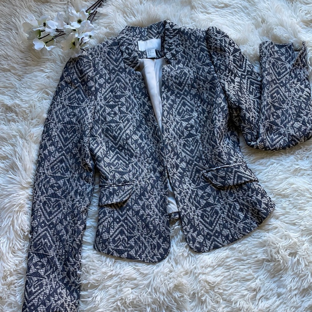 SOLD ON FACEBOOK H&M Cotton Blend Suit Jacket Coat Cardigan
